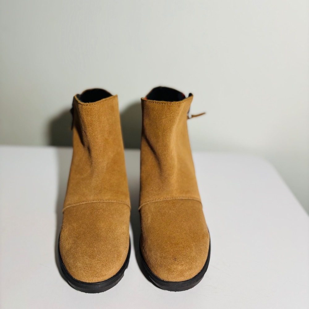 Sorel Joan Of Arctic Suede Hidden Wedge II Zip‎ Ash Brown Women's Size 5 - Picture 2 of 8